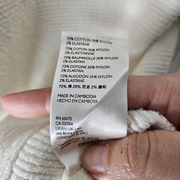 Free People Ottoman Slouchy Tunic Sweater Sz S Ecru Textured Oversized - Picture 6 of 8